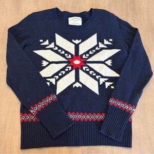 Vintage Cambridge Dry Goods Women’s Snowflake Fair Isle Sweater Size M Lambswool